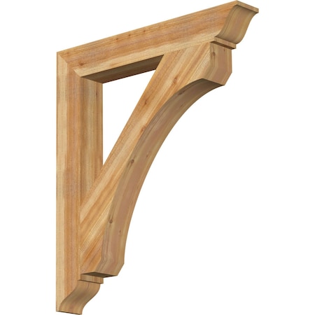 Ekena Millwork Legacy Traditional Rough Sawn Bracket, Western Red Cedar, 6"W x 42"D x 48"H BKT06X42X48LEC01RWR